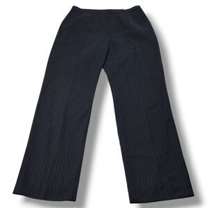 Kasper Pants Size 12 W33"xL31" Womens Dress Pants Pinstripe Pants Trousers Black